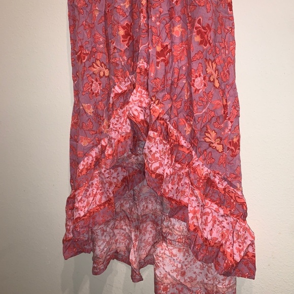 Iris Maxi NWT The Label Boho Pink Hi Low Tiered Floral Maxi Dress | Size… - Picture 3 of 9